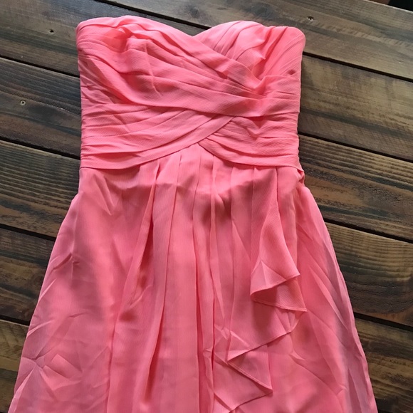 NWOT David’s Bridal Short Crinkle Chiffon Dress - Picture 3 of 5